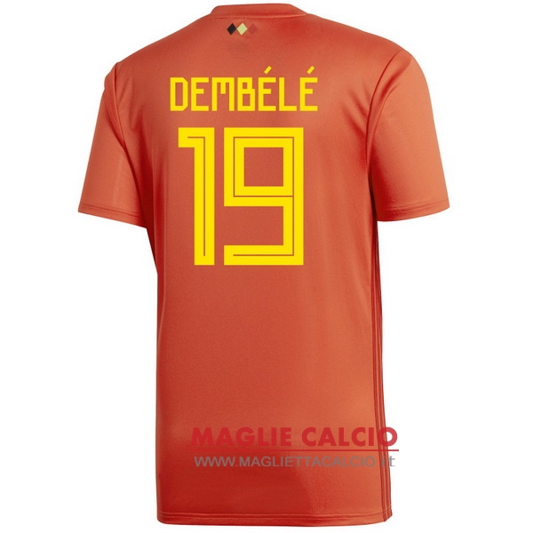 nuova maglietta belgio 2018 dembele 19 prima